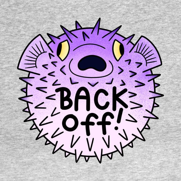 Back off! Purple Puffer Fish by Christine Parker & Co